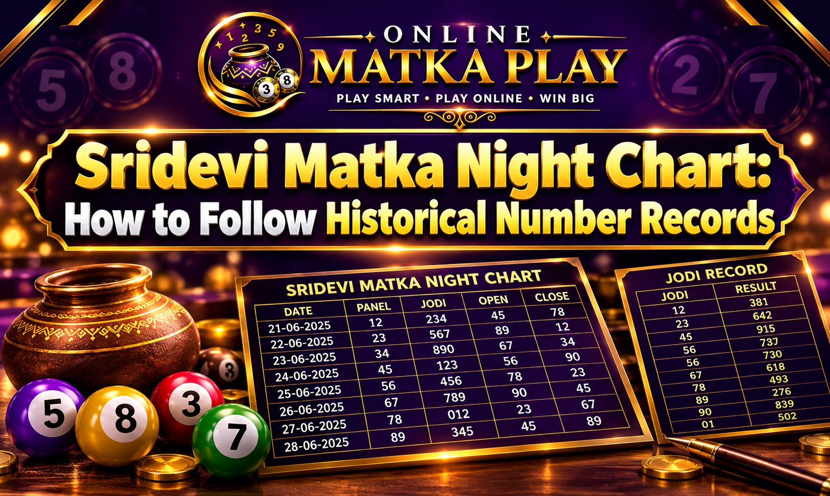 Sridevi Matka Night Chart: How to Follow Historical Number Records